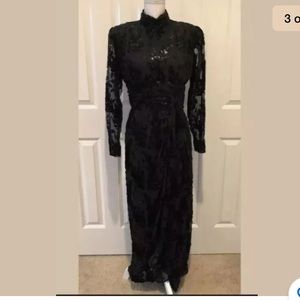 Vintage Victor Costa Gown 1980’s 80’s Dress Med